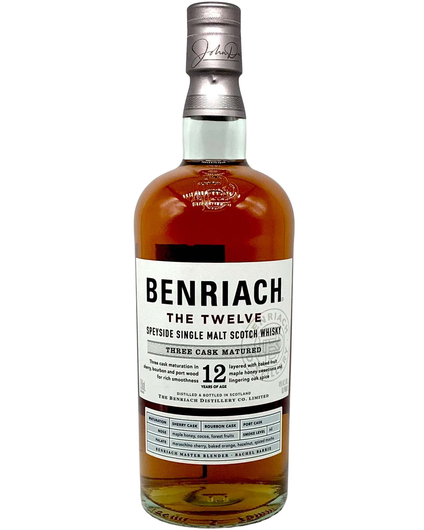 Benriach, Speyside Single Malt Scotch Wiskey "The Twelve" Three Cask Matured 12yo. Scotland 750ml newarrival