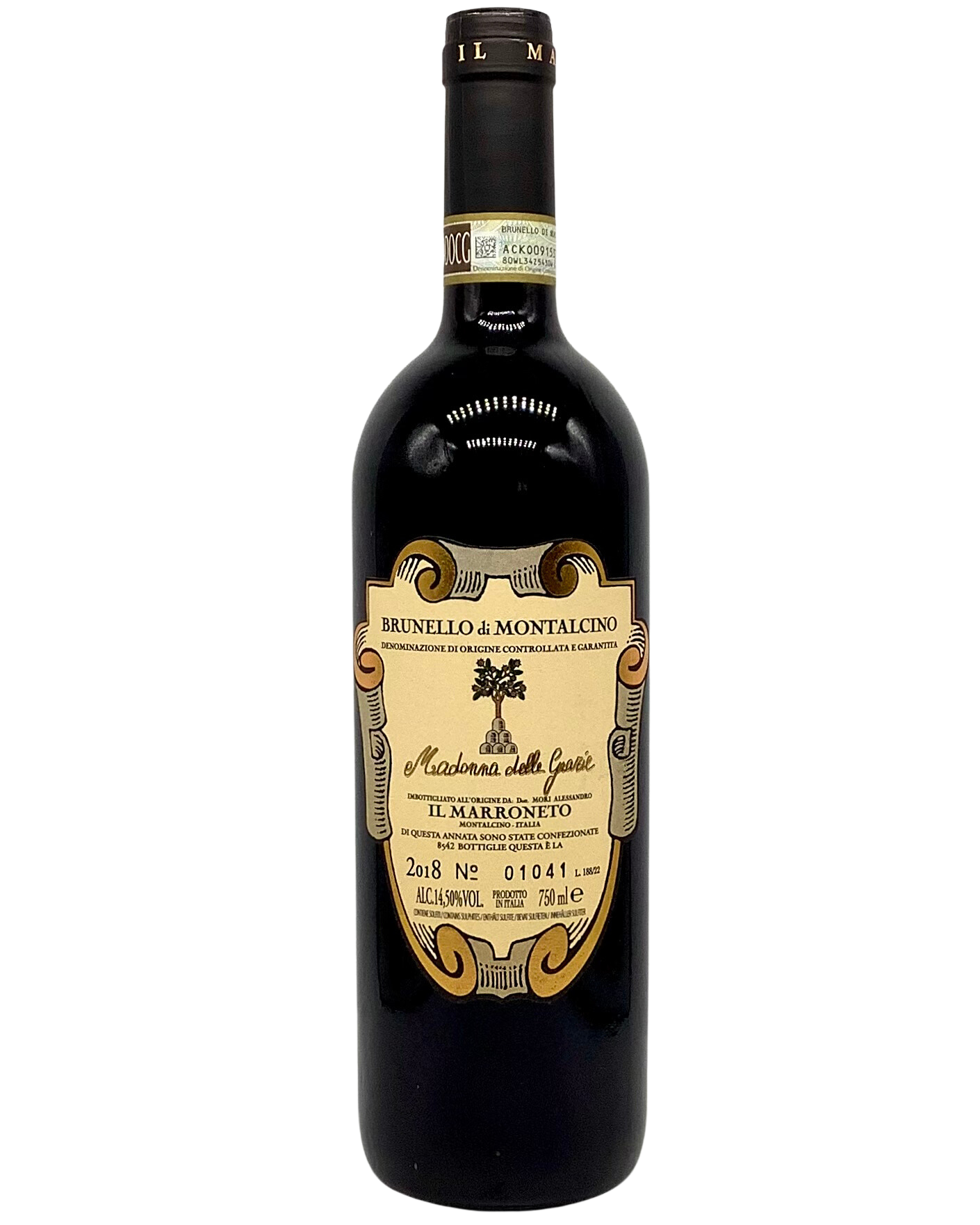 Il Marroneto, Sangiovese "Madonna delle Grazie" Brunello di Montalcino, Tuscany, Italy 2018 newarrival