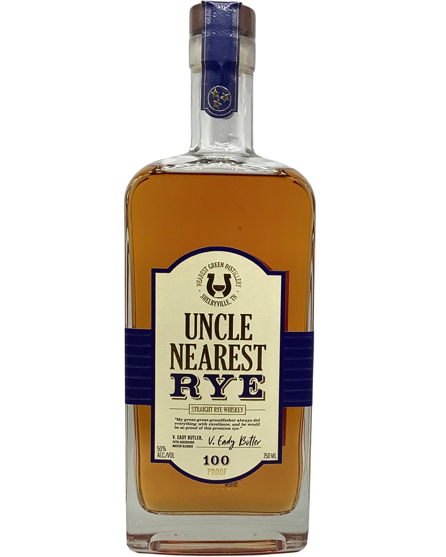 Uncle Nearest Straight Rye Tennessee Whiskey 100 Proof