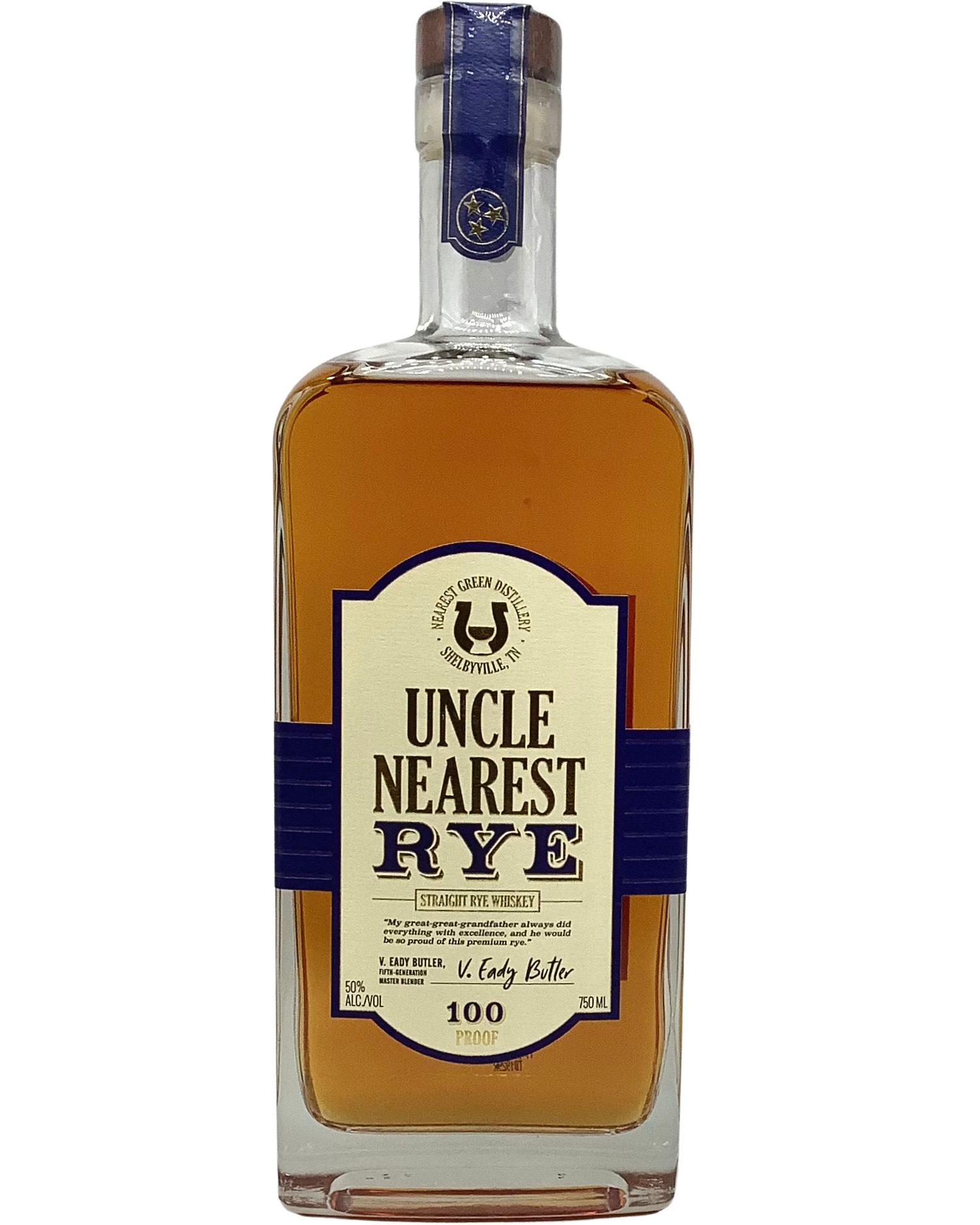 Uncle Nearest Straight Rye Tennessee Whiskey 100 Proof
