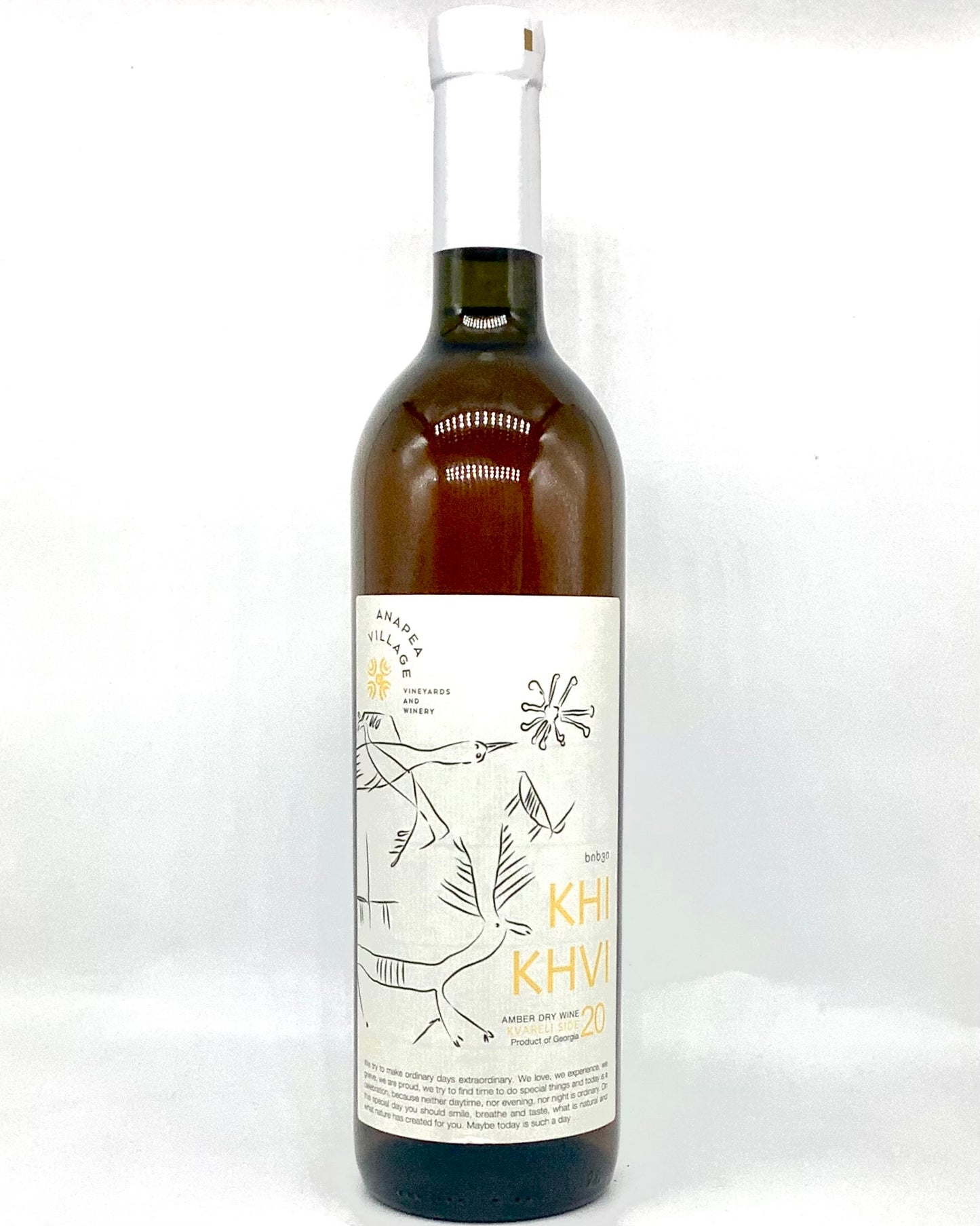 Anapea Village, Khikhvi "Amber Dry Wine" Kvareli, Georgia 2020 biodynamic lowsulfur newarrival orange organic skincontact