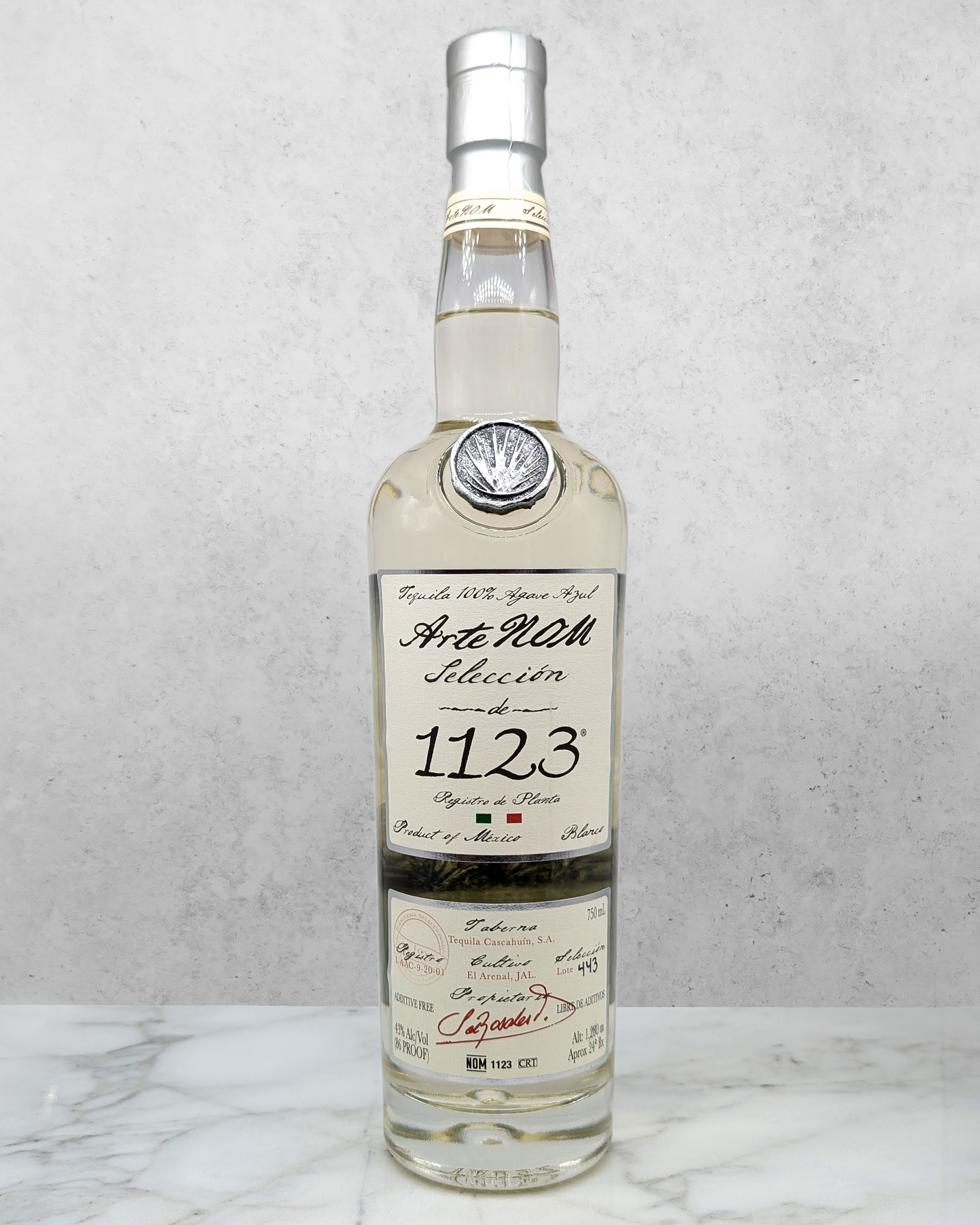 ArteNOM Selección, Tequila Blanco Histórico 1123, Jalisco, Mexico natural newarrival