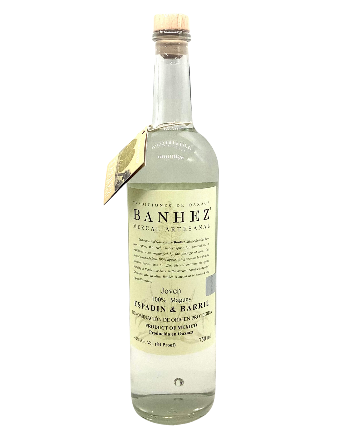 Banhez Mezcal Artesanal, Espadin and Barril, Joven, Oaxaca, Mexico 750ml