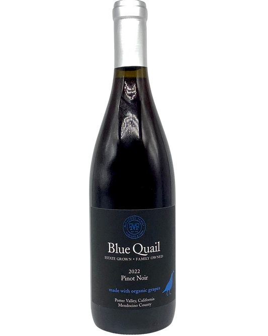 Blue Quail, Pinot Noir, Mendocino County, California 2022 certifiedorganic newarrival organic