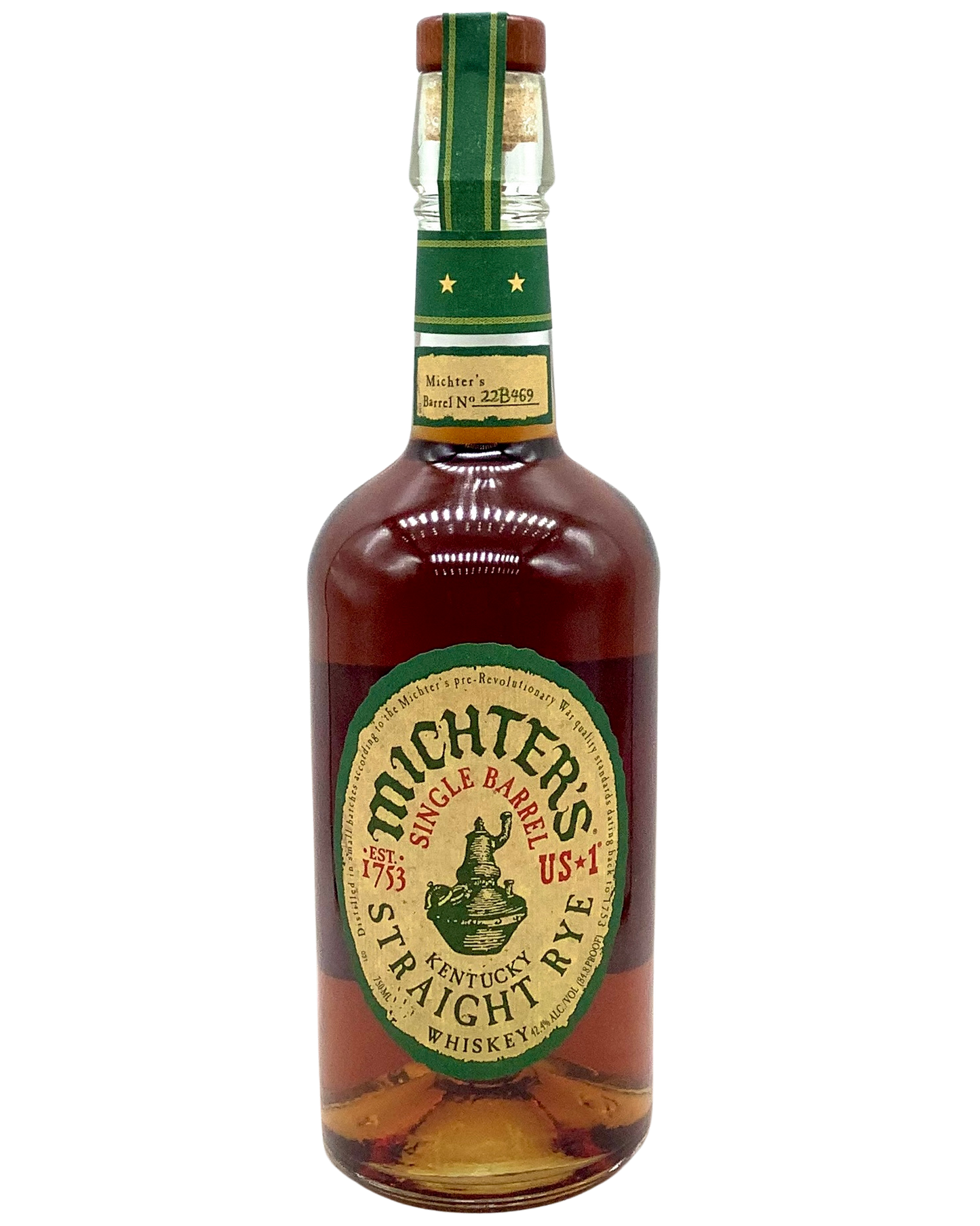 Michter's US*1 Single Barrel Kentucky Straight Rye Whiskey 750ml kosher