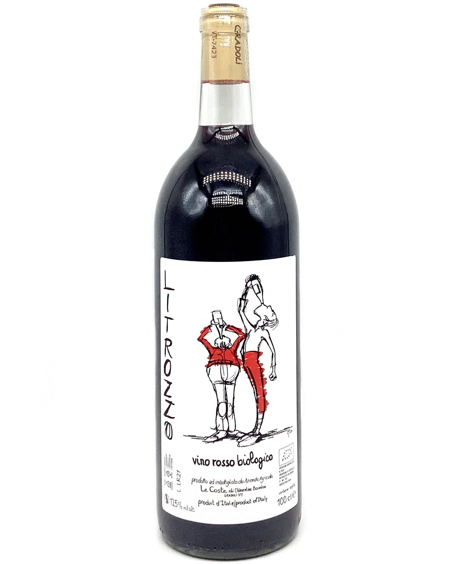 Le Coste "Litrozzo" Vino Rosso Biologico, Lazio, Italy 2023 1L biodynamic vegan