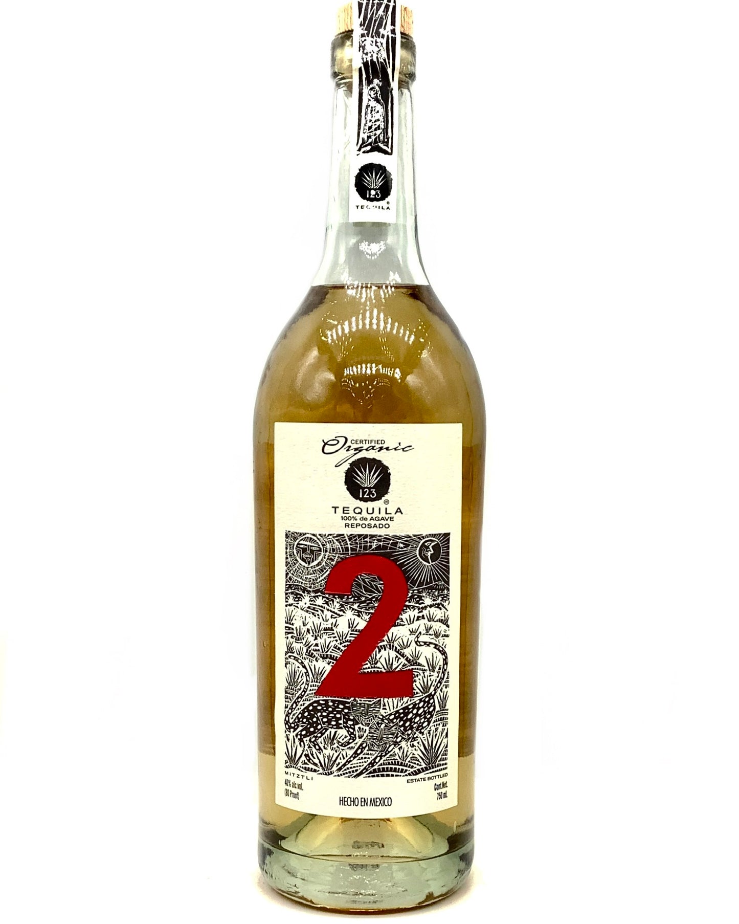 123 Organic Tequila Reposado "Dos" 750ml organic