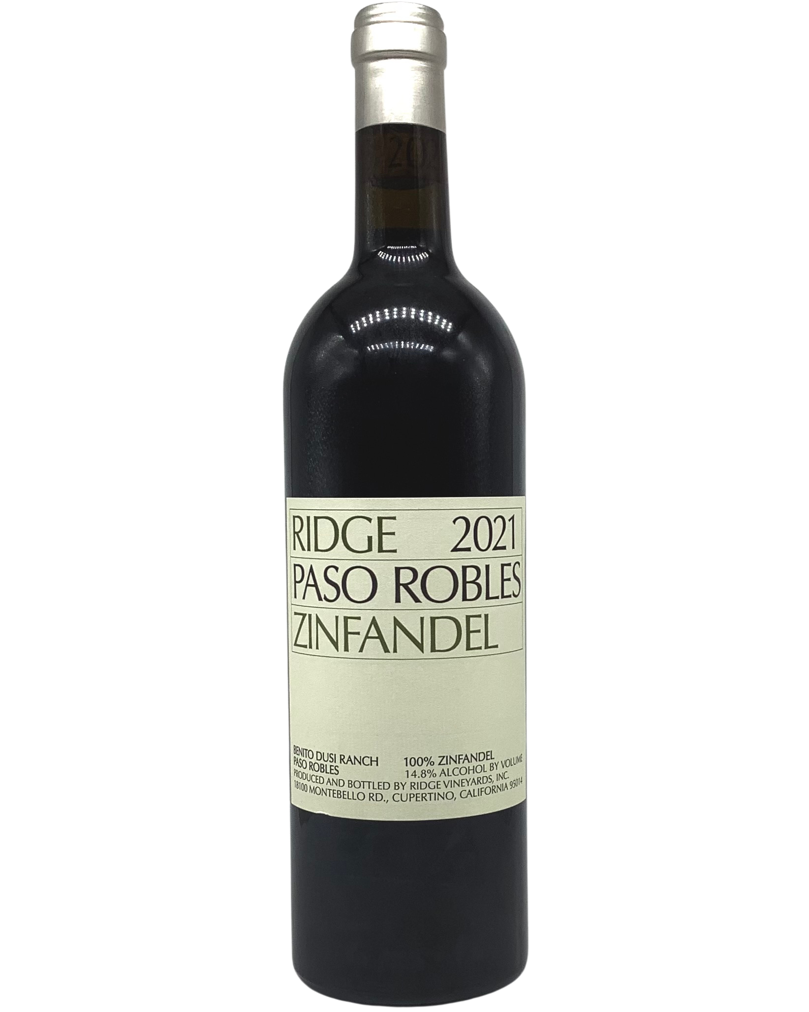Ridge, Zinfandel "Benito Dusi Ranch" Paso Robles, California 2021 newarrival