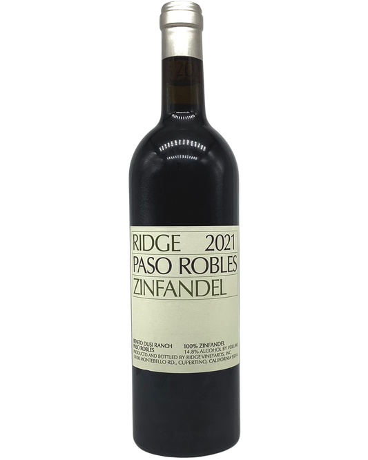 Ridge, Zinfandel "Benito Dusi Ranch" Paso Robles, California 2021 newarrival