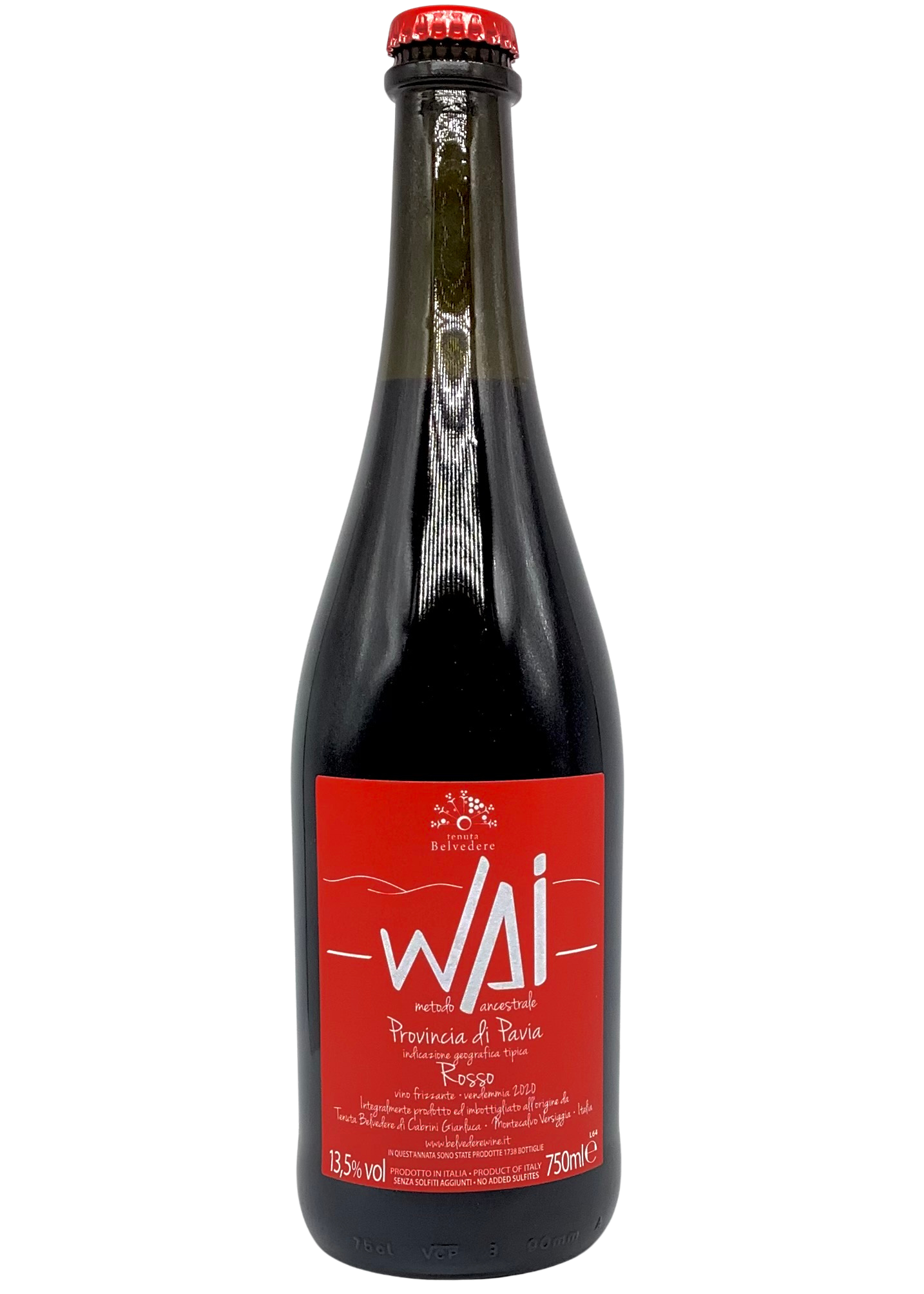 Tenuta Belvedere, Pet-Nat Rosso "Wai" Pavia, Lombardy, Italy 2020 newarrival