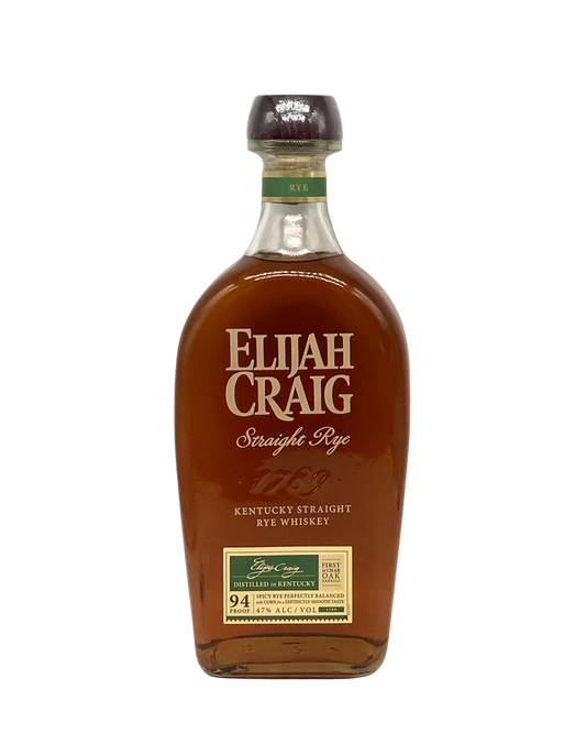 Elijah Craig Straight Rye Whiskey 750ml