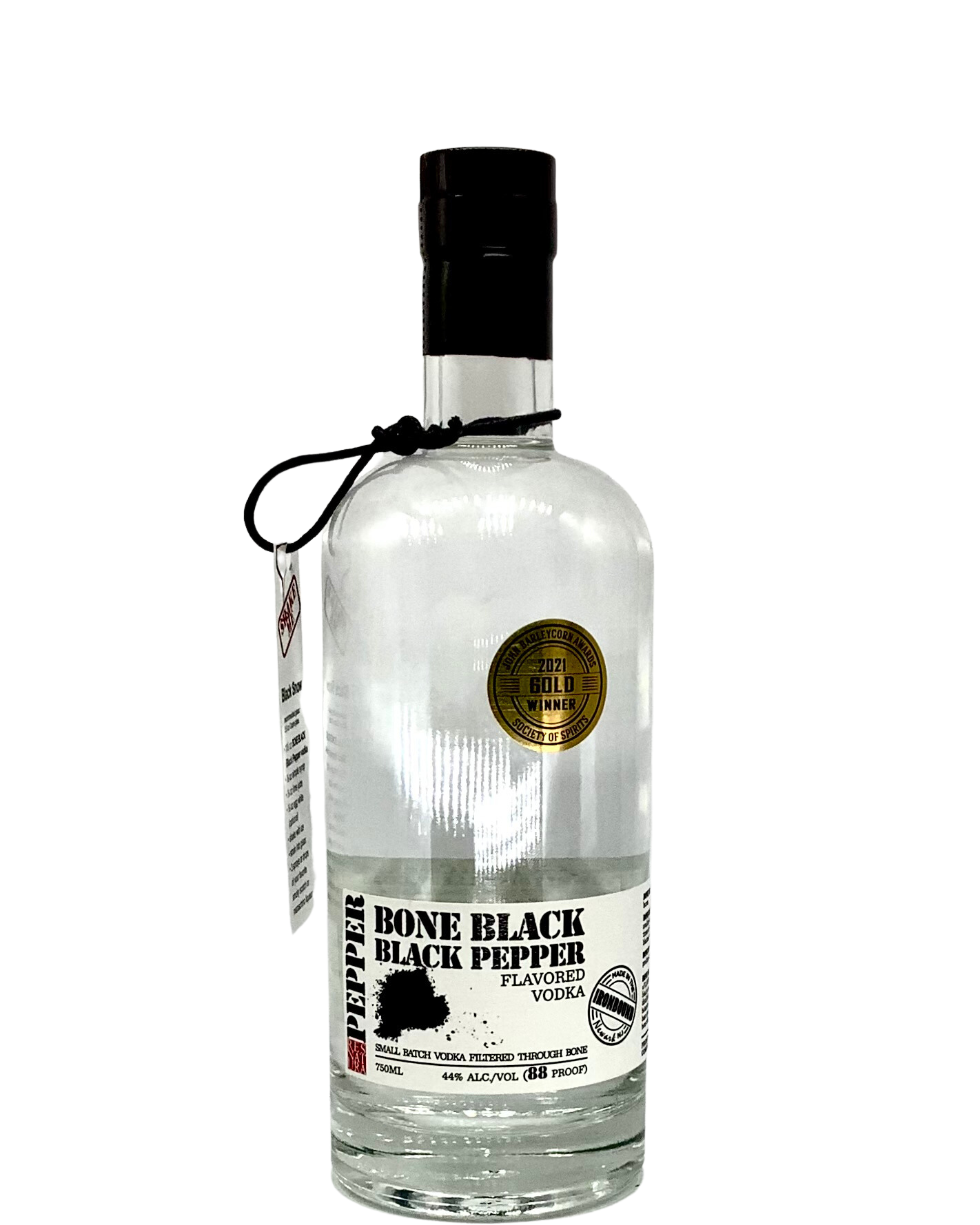 All Points West Distillery BONE BLACK Black Pepper Small Batch Vodka, Newark NJ newarrival