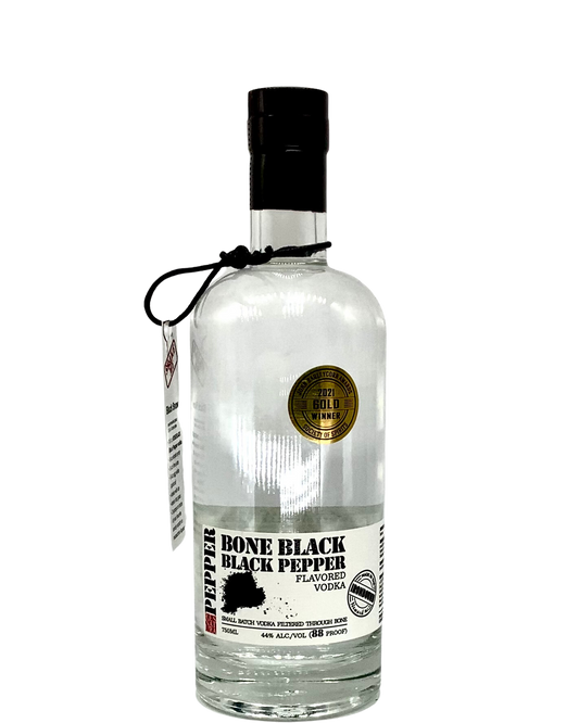 All Points West Distillery BONE BLACK Black Pepper Small Batch Vodka, Newark NJ newarrival