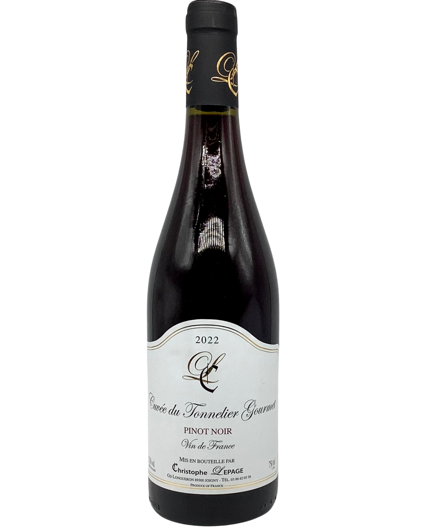 Christophe Lepage, Pinot Noir "Cuvée du Tonnelier" VDF, Burgundy, France 2022 newarrival sustainable
