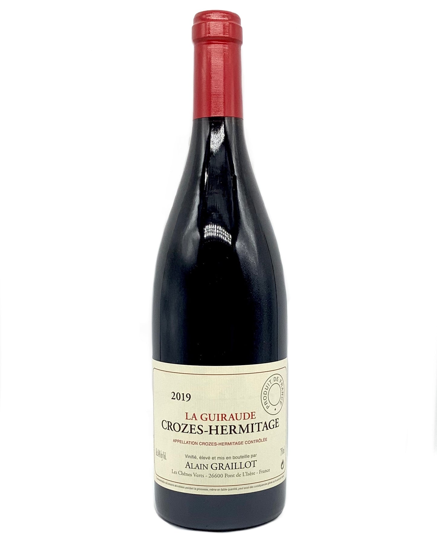 Alain Graillot, Syrah, Crozes-Hermitage "La Guiraude" Northern Rhône, France 2018