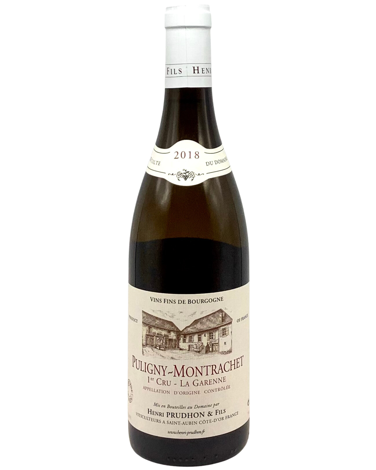 Henri Prudhon, Chardonnay, Puligny-Montrachet 1er Cru "La Garenne" Côte de Beaune, Burgundy, France 2018