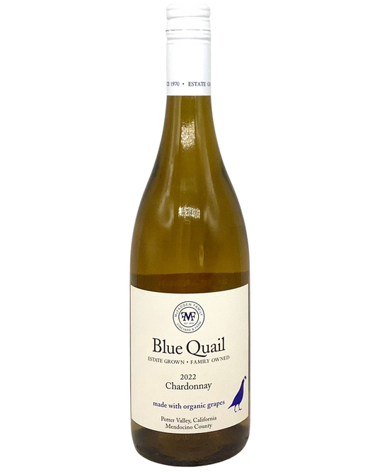 Blue Quail, Chardonnay, Mendocino County, California 2022 organic