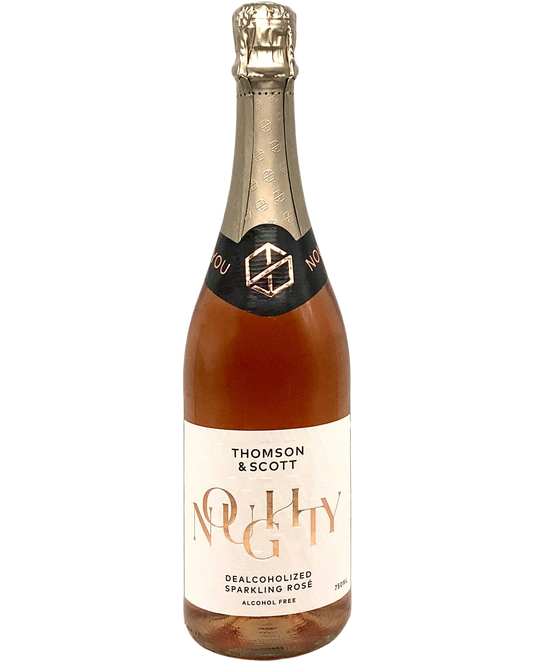 Thomson and Scott "Noughty" Non-Alcoholic Sparkling Brut Rosé, Castilla-La-Mancha, Spain heritagefire organic vegan