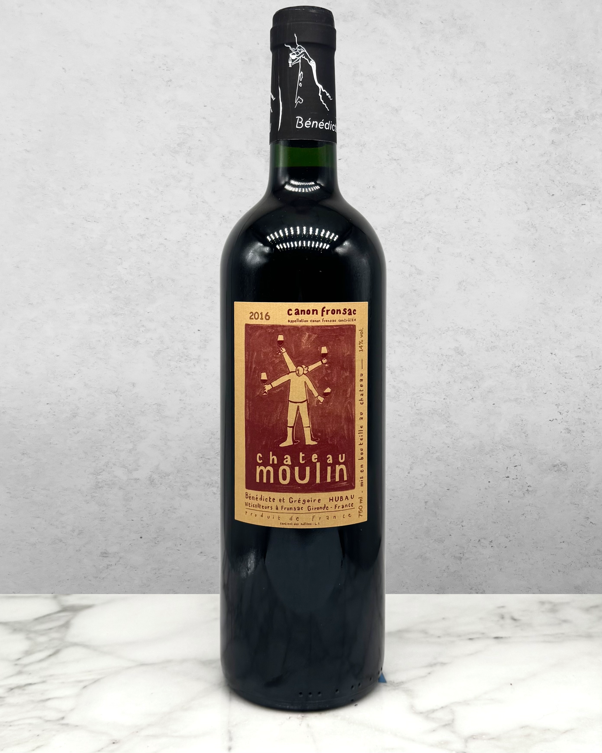 Château Moulin, Merlot, Canon Fronsac, Bordeaux, France 2016 organic