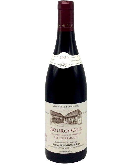 Henri Prudhon, Pinot Noir, Bourgogne Rouge "Les Charmeaux" Côte de Beaune, Burgundy, France, 2020 newarrival