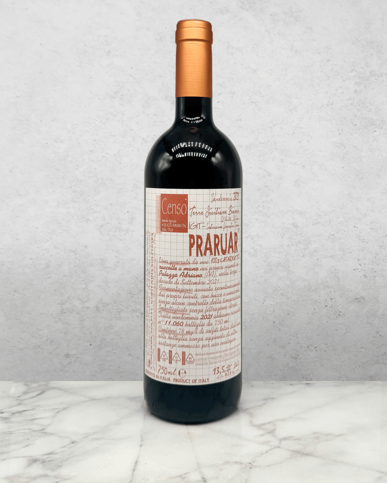 Il Censo, Catarratto "Praruar" Terre Siciliane Bianco IGT, Italy 2021 orange organic vegan