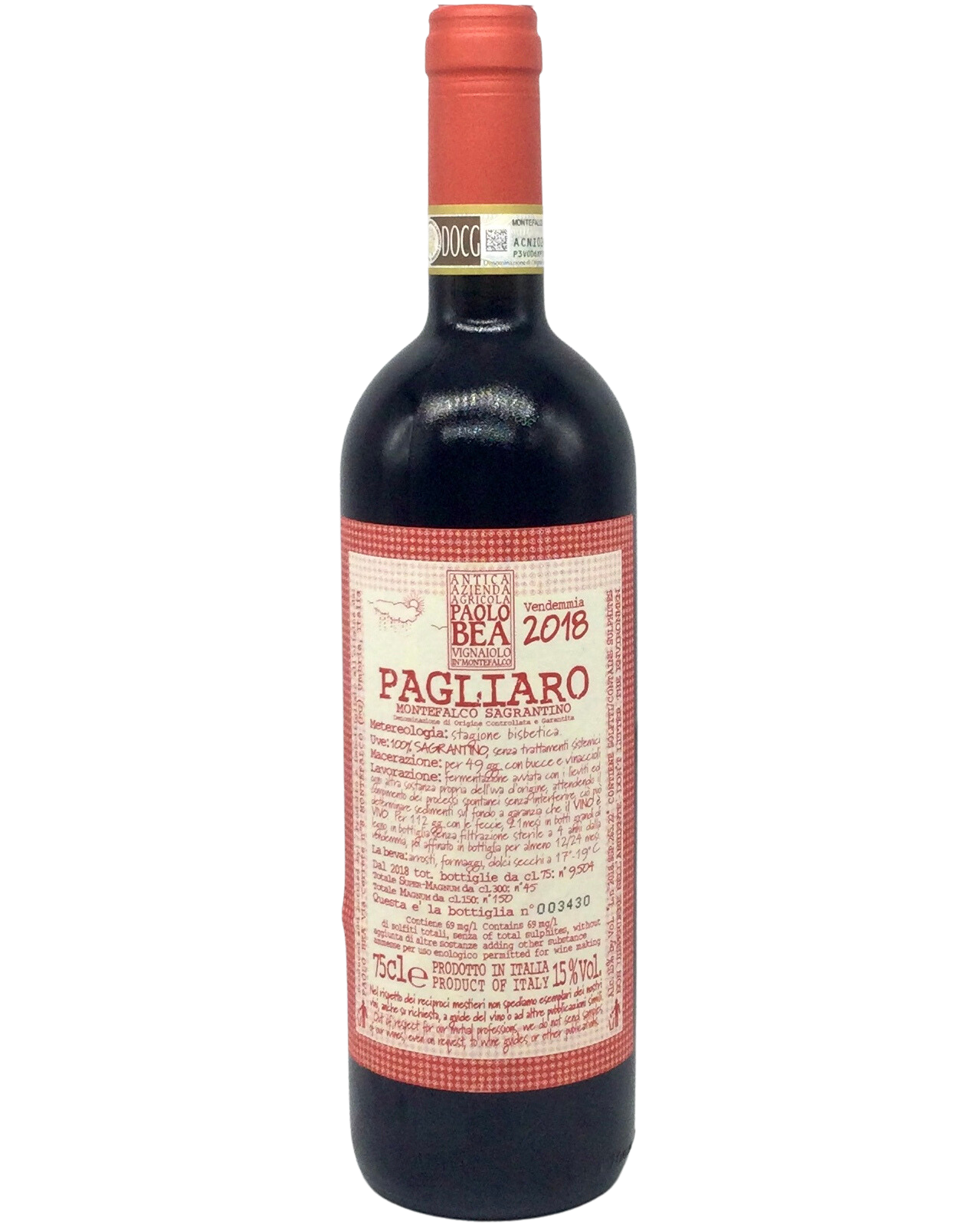 Paolo Bea, Sagrantino, Pagliaro, Montefalco, Umbria, Italy 2018 newarrival organic vegan