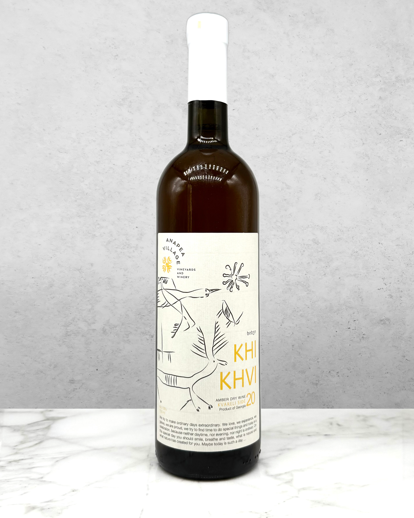 Anapea Village, Khikhvi "Amber Dry Wine" Kvareli, Georgia 2020 biodynamic lowsulfur newarrival orange organic skincontact