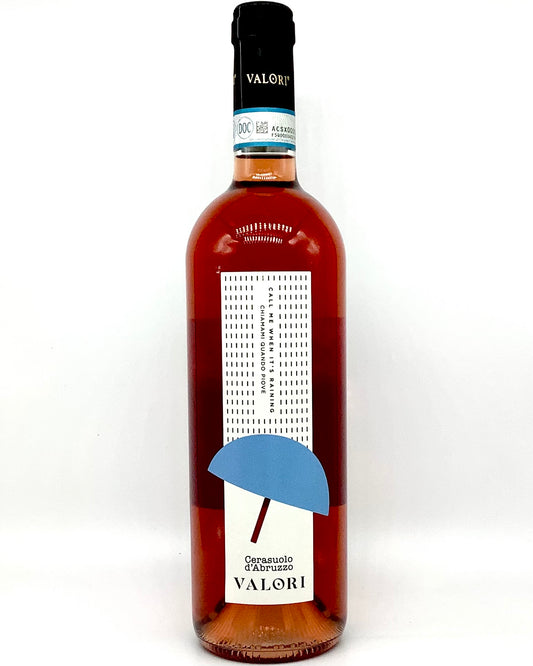 Valori, Montepulciano, Cerasuolo d'Abbruzzo "Chiamami Quando Piove" Rosato, Abruzzo, Italy 2023 biodynamic certifiedorganic newarrival organic