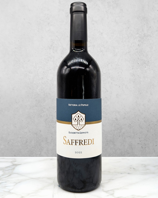 Fattoria le Pupille (Elisabetta Geppetti) "Saffredi" Maremma Toscana IGT, Tuscany, Italy 2022 femalewinemaker newarrival
