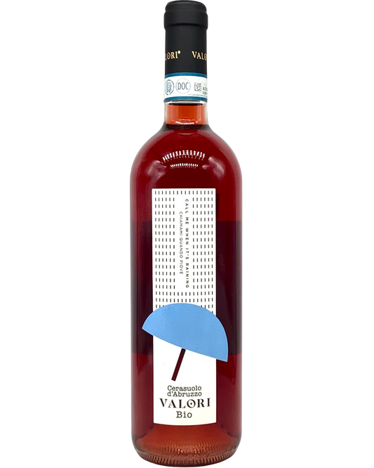 Valori, Montepulciano, Cerasuolo d'Abbruzzo "Chiamami Quando Piove" Rosato, Abruzzo, Italy 2021 biodynamic certifiedorganic newarrival organic