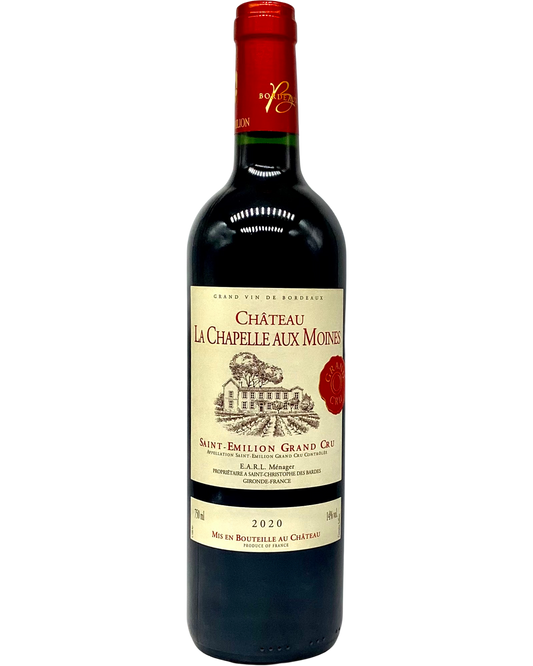 Château La Chapelle Aux Moines, Merlot, Saint Emilion Grand Cru, Bordeaux 2020 newarrival