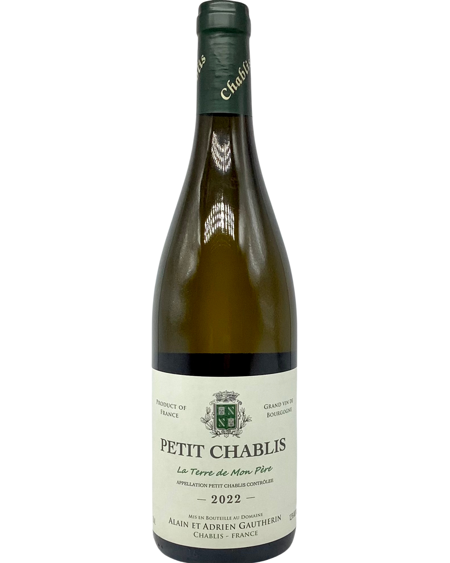 Alain et Adrien Gautherin, Chardonnay, Petit Chablis "La Terre de Mon Père" Burgundy, France 2022 newarrival