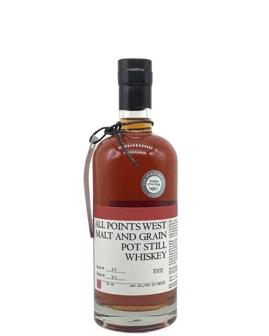 All Points West Distillery MALT and Grain Pot Still Whiskey, Newark NJ