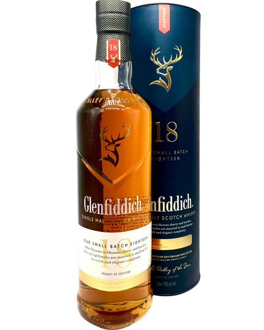 Glenfiddich Small Batch 18 Year Single Malt Scotch Whisky, Oloroso Sherry & Bourbon Casks