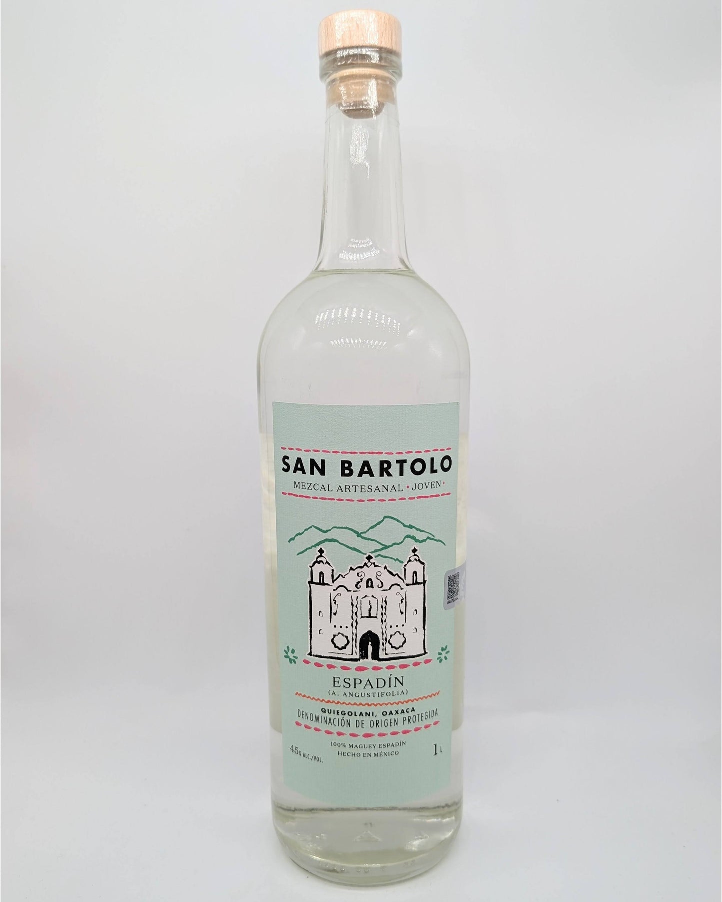 San Bartolo, Mezcal Artesanal Joven Espadin, Oaxaca, Mexico 1L
