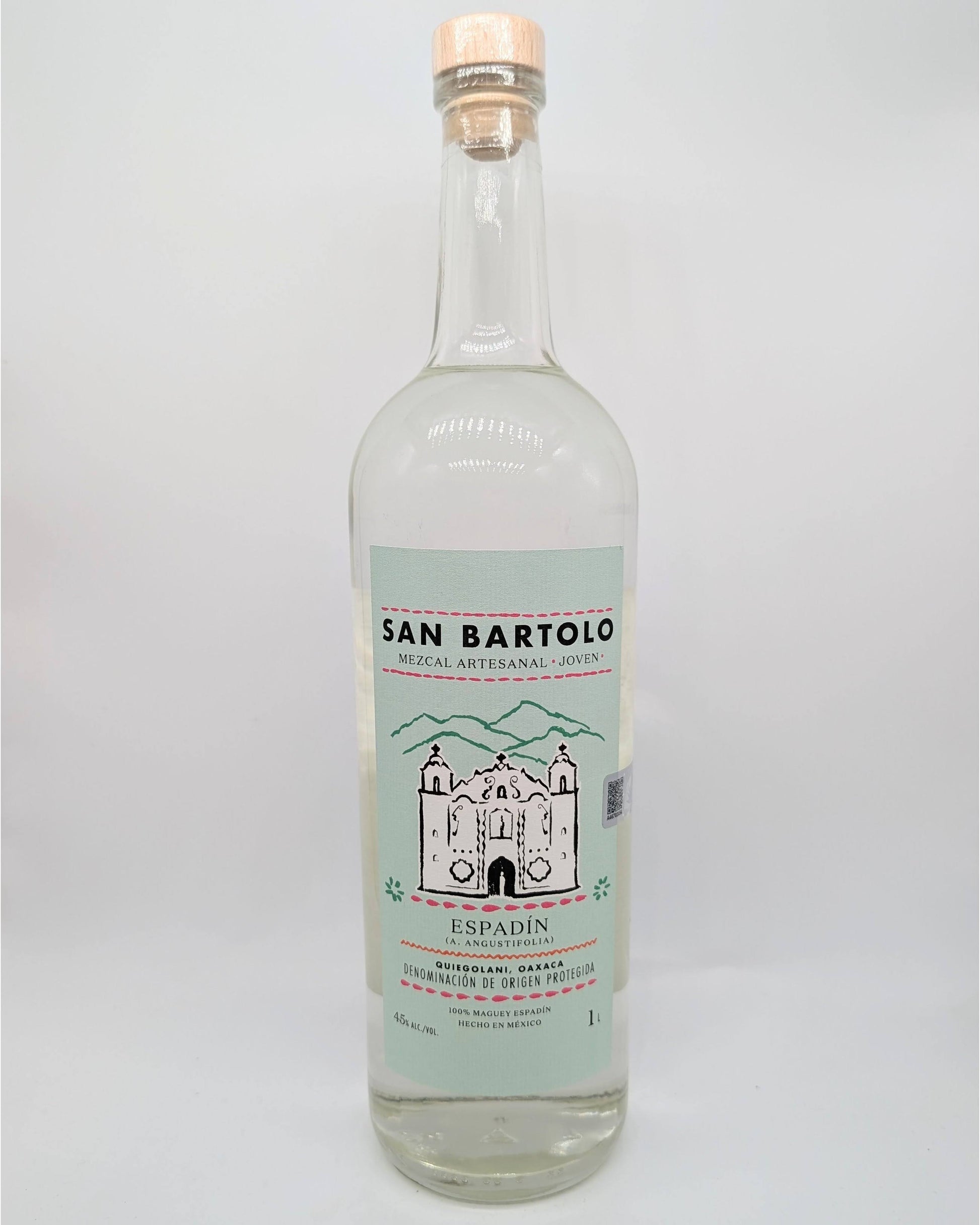 San Bartolo, Mezcal Artesanal Joven Espadin, Oaxaca, Mexico 1L