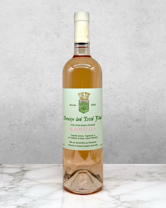 Domaine des Trois Filles, Rosé Bandol, Provence, France 2025 organic vegan