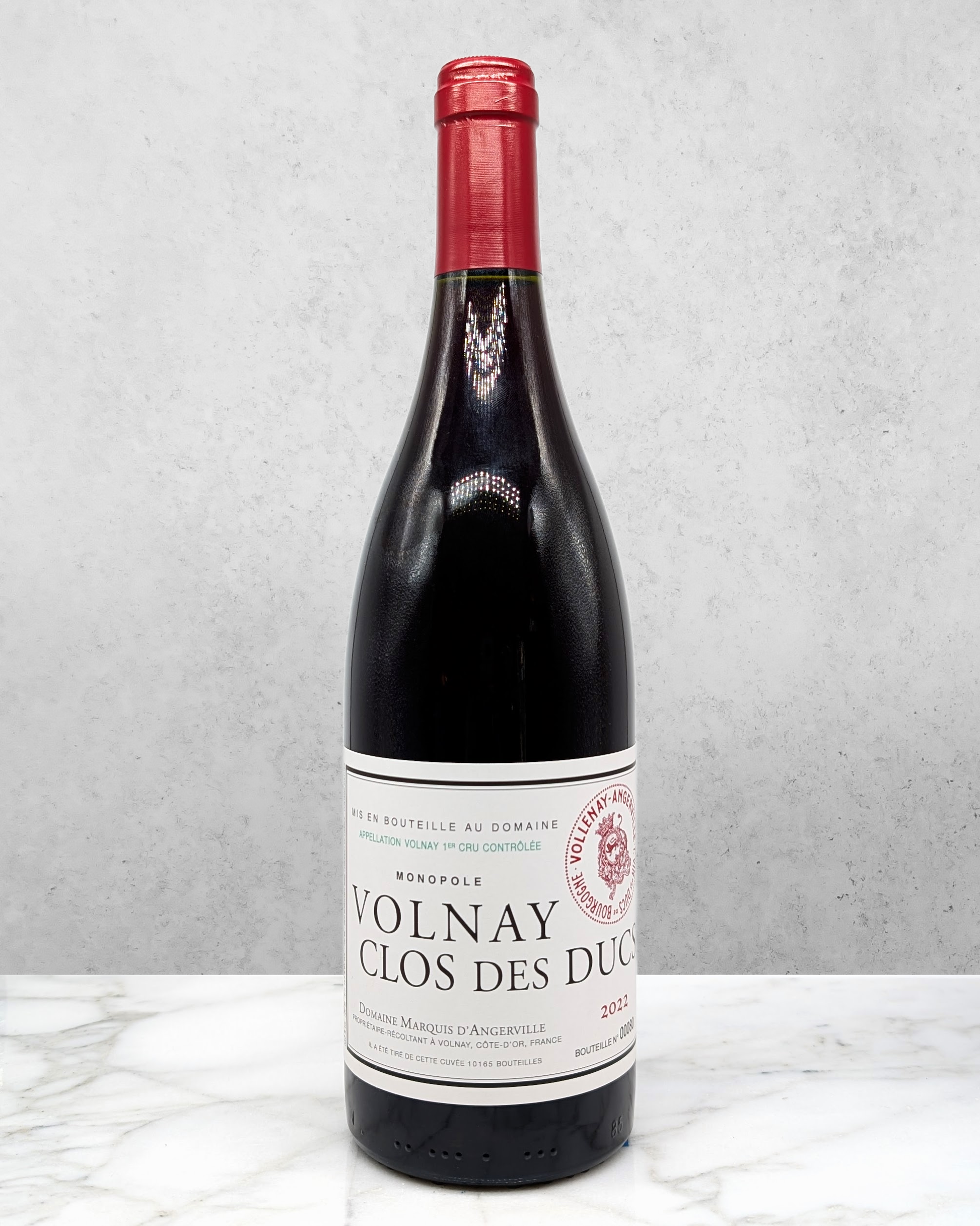 Domaine Marquis d'Angerville, Pinot Noir, Volnay 1er Cru Clos des Ducs, Côte de Beaune, Burgundy, France 2022