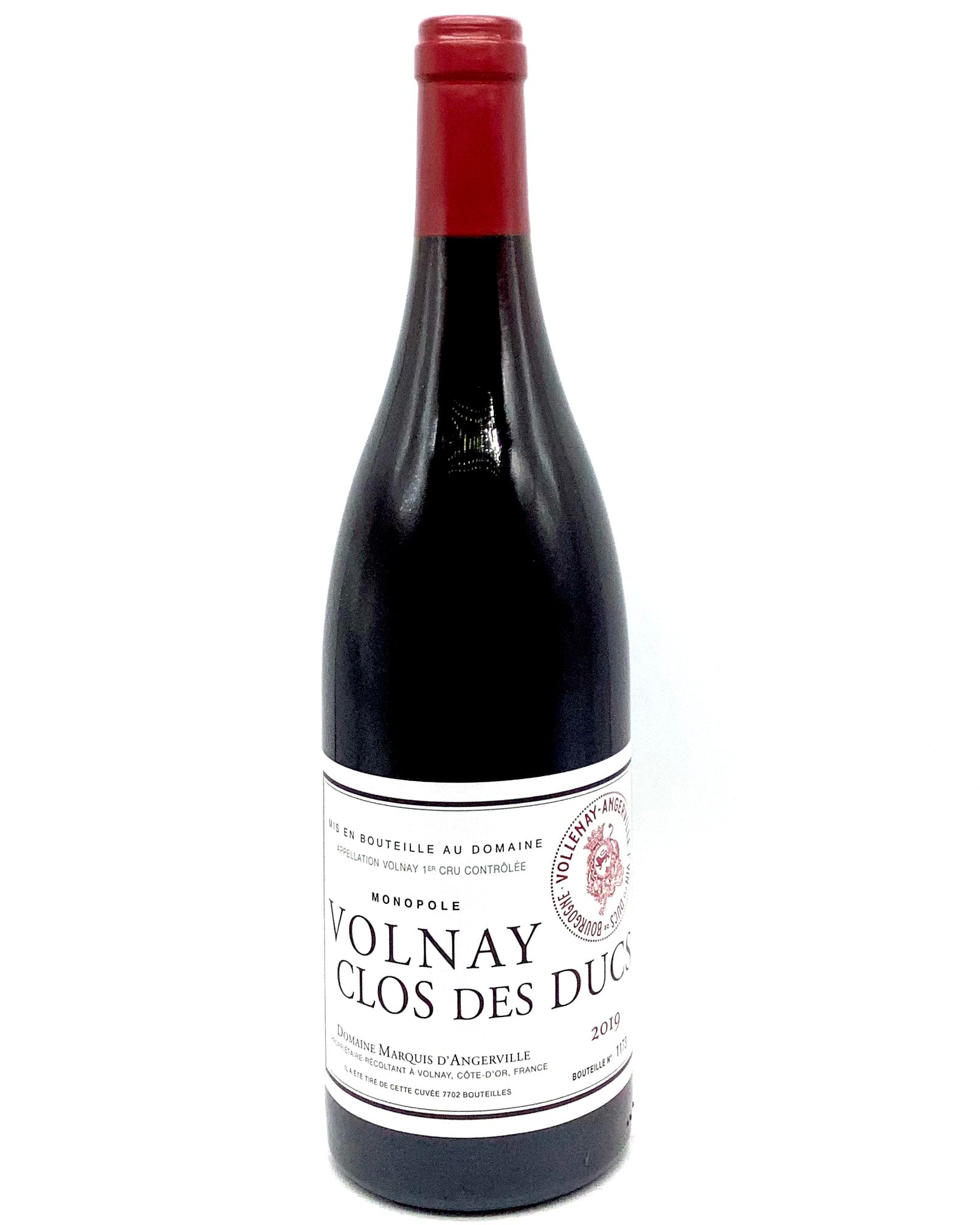 Domaine Marquis d'Angerville, Pinot Noir, Volnay 1er Cru Clos Des Ducs Monopole, Côte de Beaune, Burgundy, France 2018