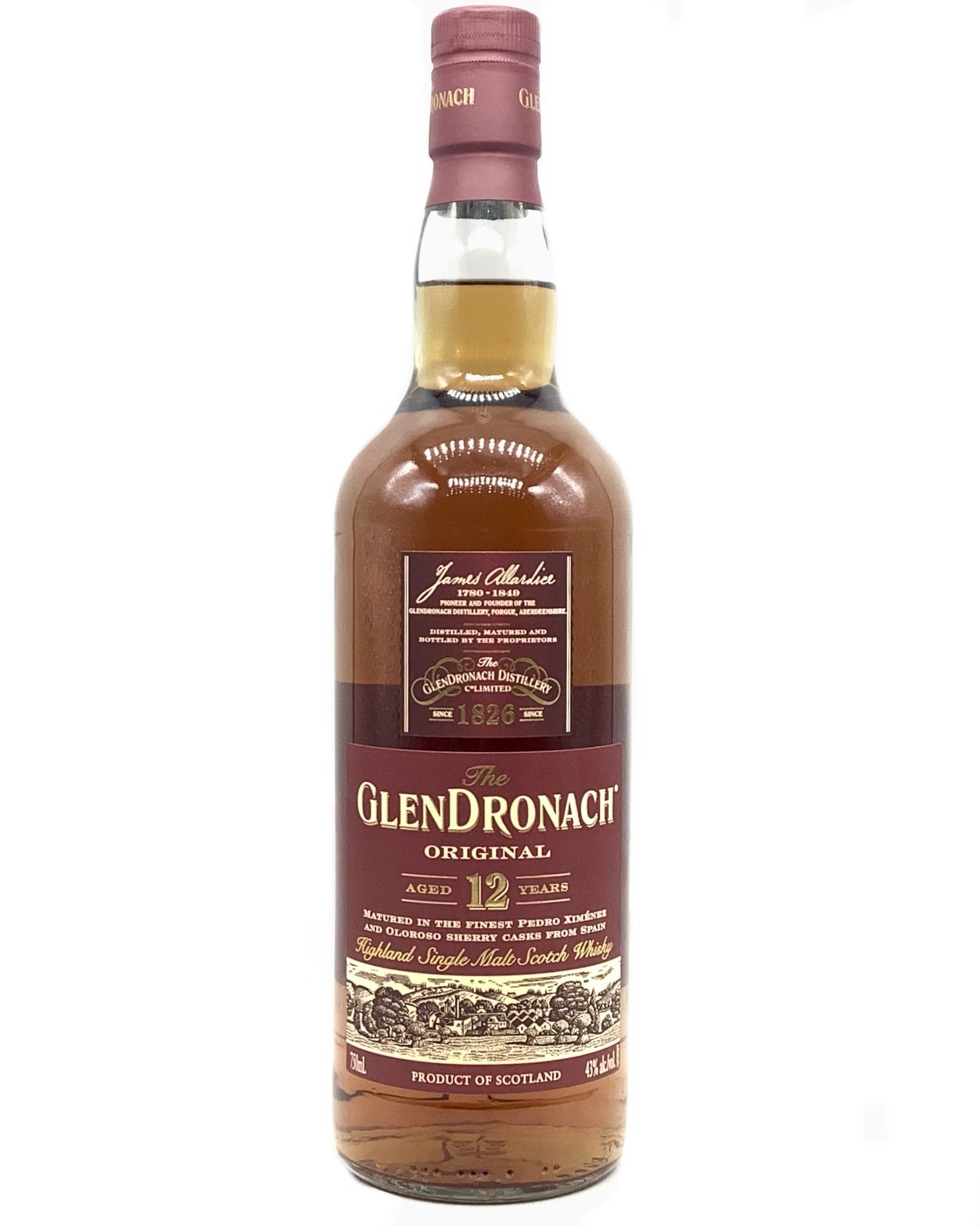 Glendronach 12 Year Highland Single Malt Scotch Whisky 750ml