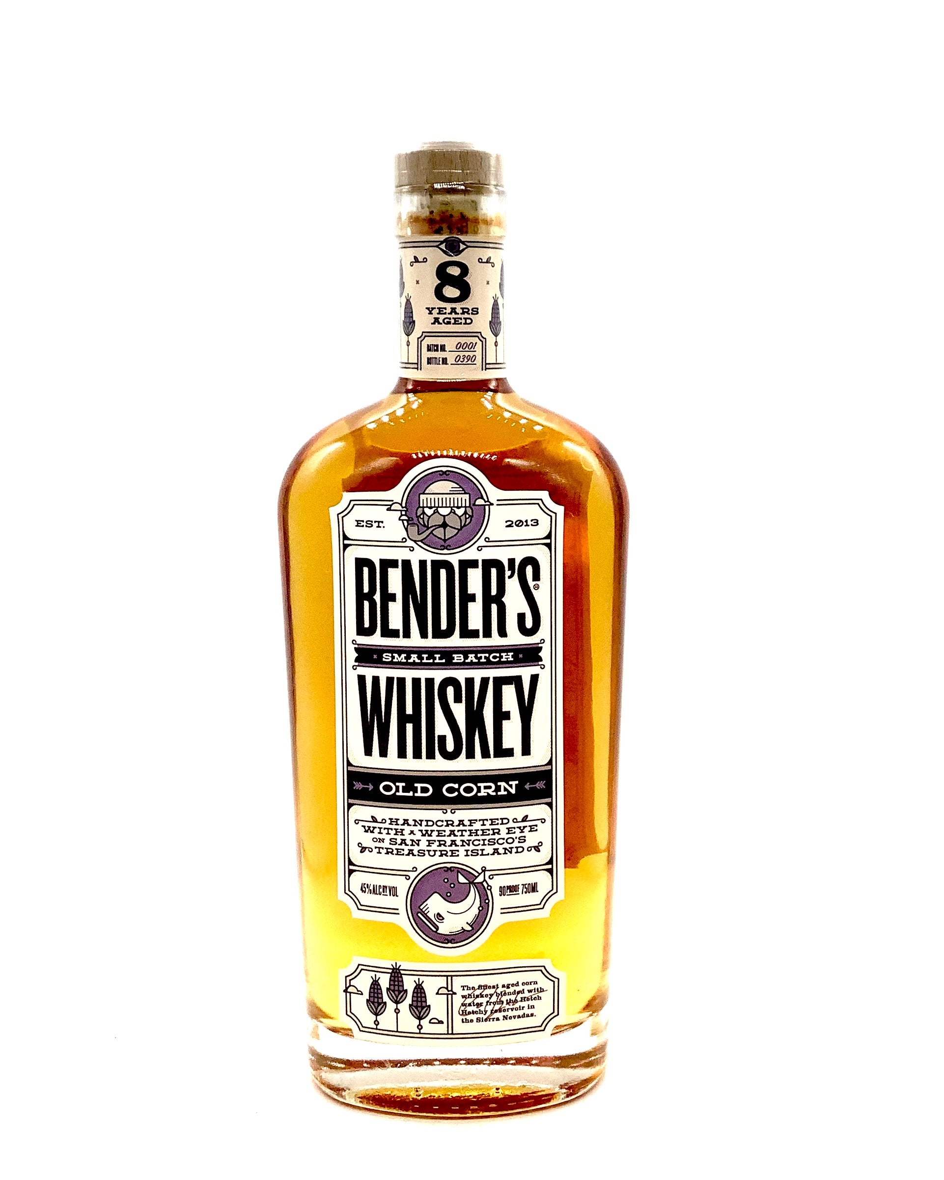 Bender's 8 Year Small Batch Old Corn Whiskey 750ml