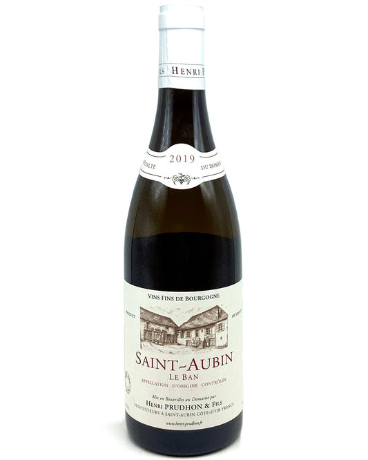 Henri Prudhon, Chardonnay, Saint-Aubin "Le Ban" Côte de Beaune, Burgundy, France 2019 newarrival