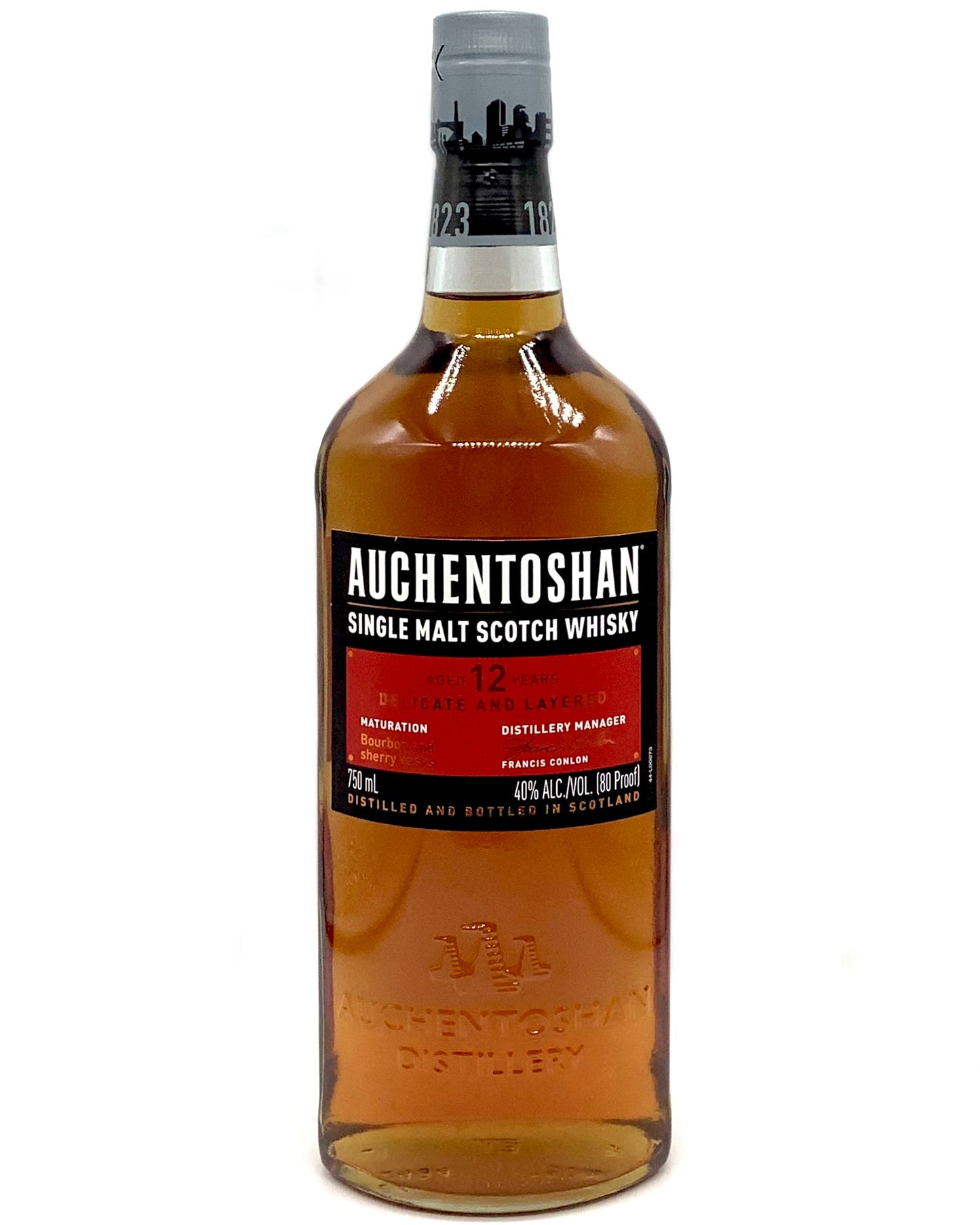Wine 750ml Auchentoshan Single Fine Shawn 12 Whisky, – Malt Year Scotch Lowland
