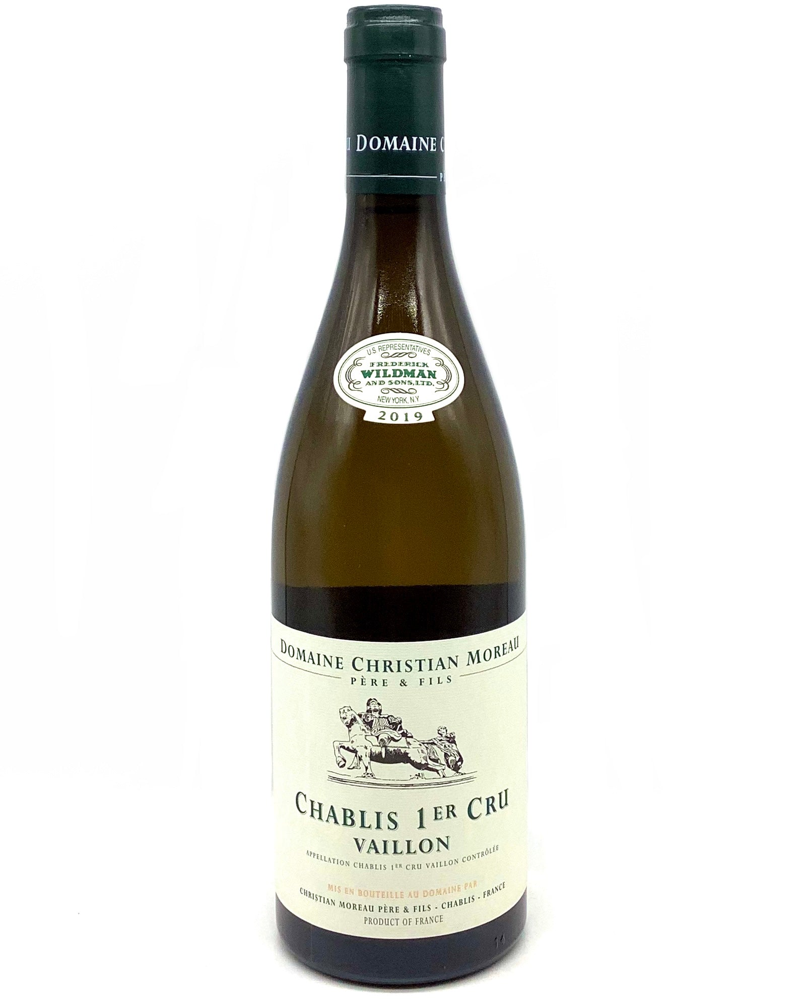 Christian Moreau, Chardonnay, Chablis 1er Cru Vaillon, Burgundy, France 2019 certifiedorganic