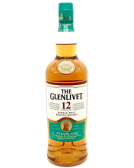 Glenlivet 12 Year Single Malt Scotch Whisky Double Oak, Speyside 750ml