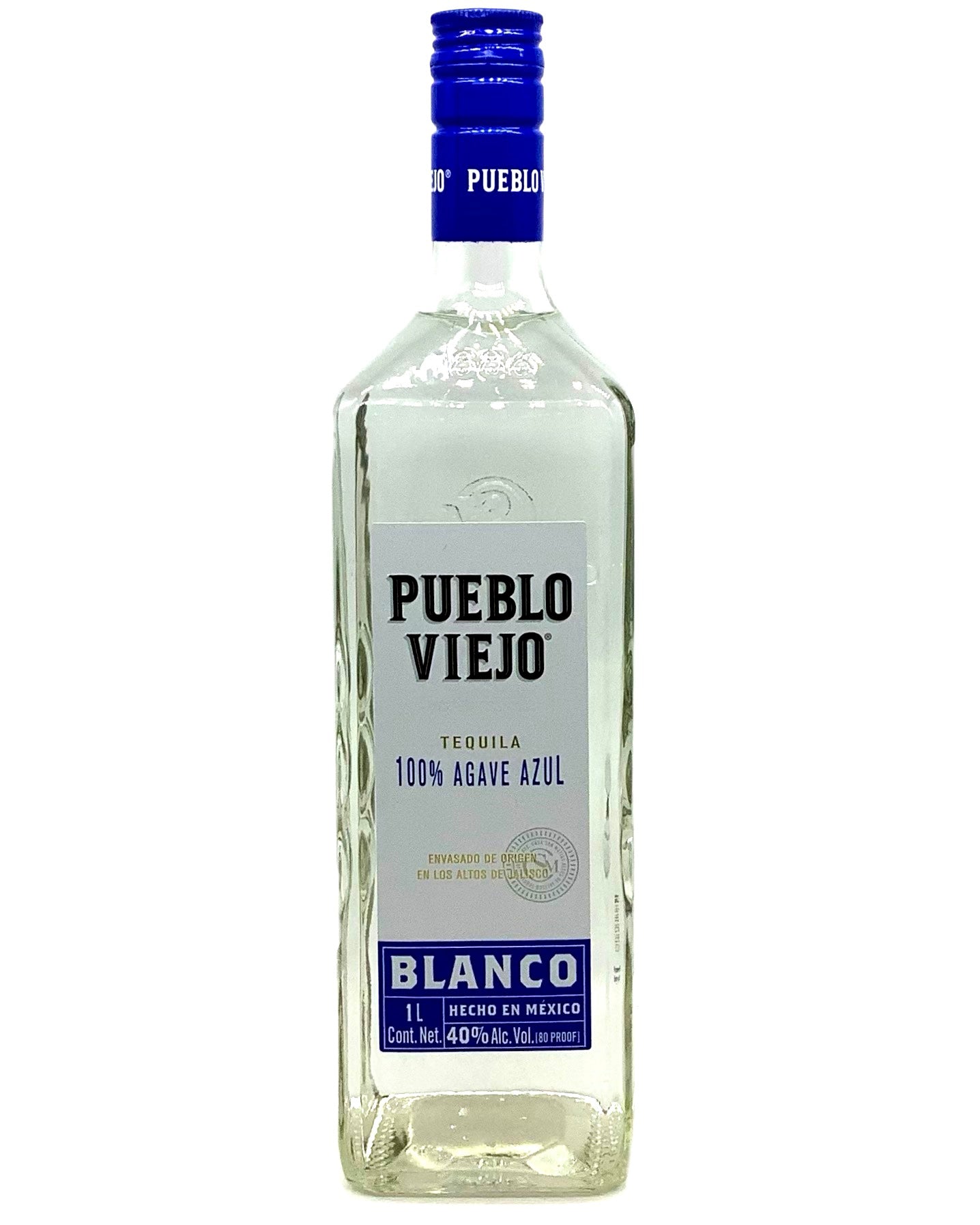Pueblo Viejo, Tequila Blanco de Agave Azul 1L