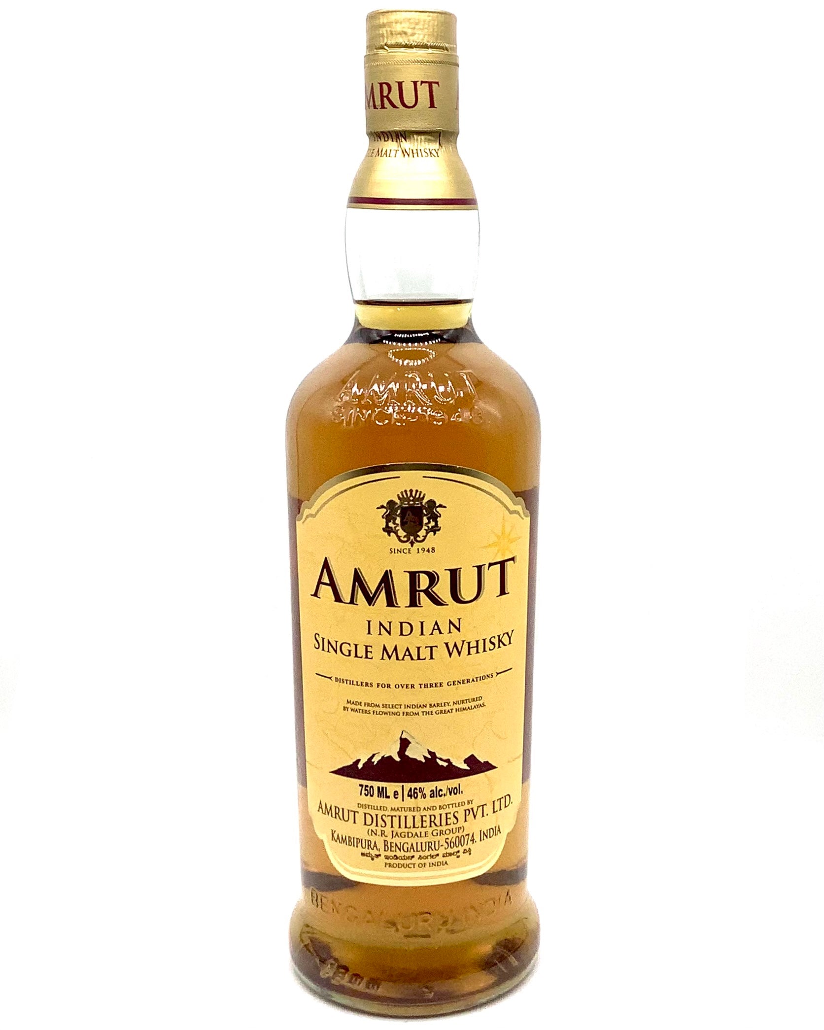 Amrut, Indian Single Malt Whiskey 750ml
