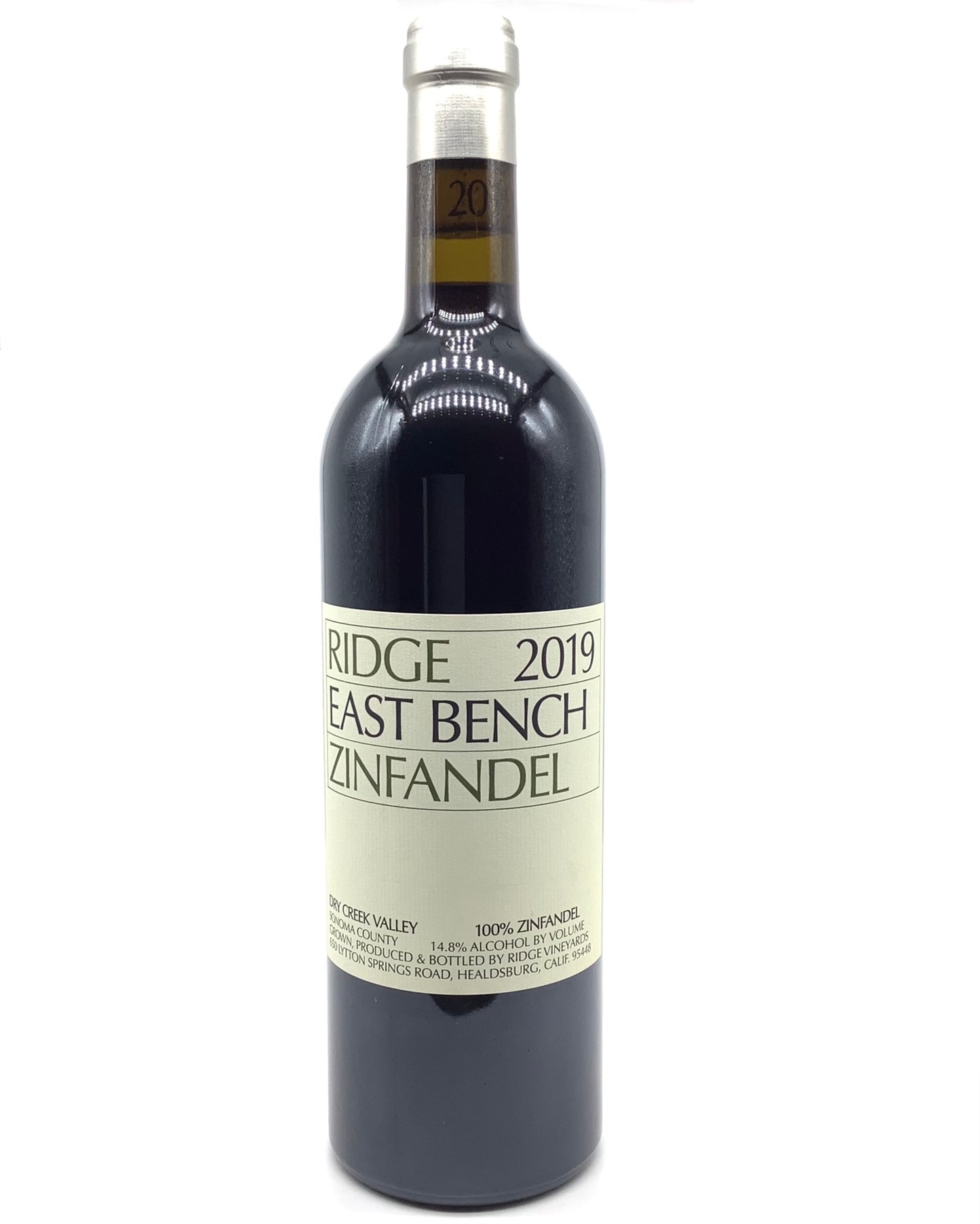 Ridge Vineyards, Zinfandel "East Bench" Dry Creek Valley, Sonoma County, California 2021 organic