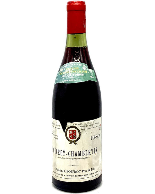 Domaine Geoffroy, Pinot Noir, Gevrey-Chambretin, Côte de Nuits, Burgundy, France 1980 consignment