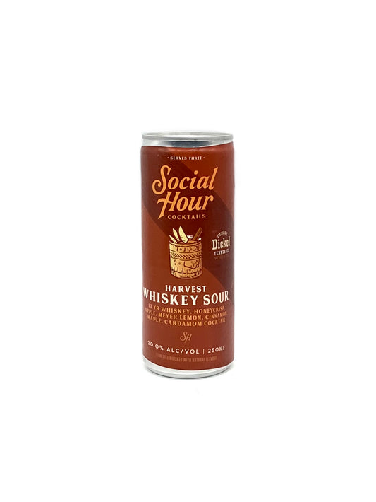 Social Hour, Harvest Whiskey Sour with George Dickel Bourbon 250ml